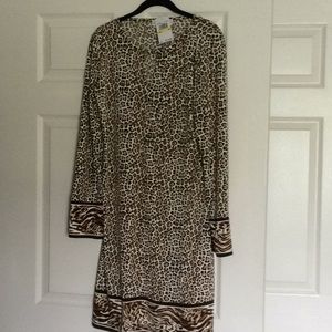 Michael Kors leopard long sleeved dress.